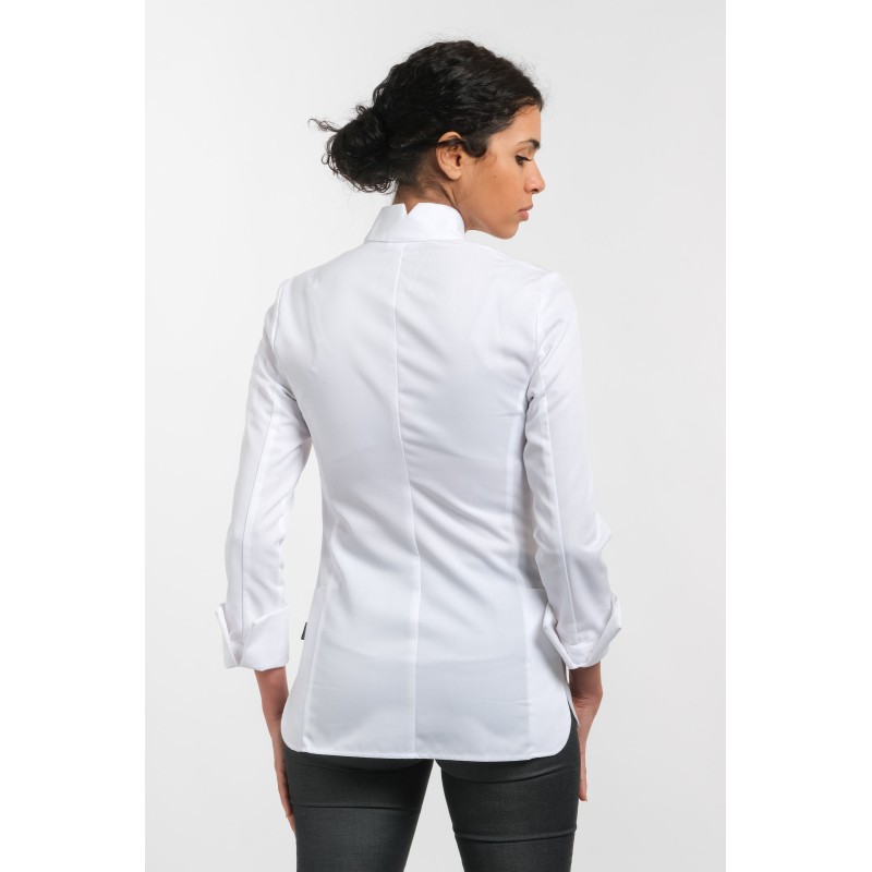 Veste cuisine femme blanche - AMY