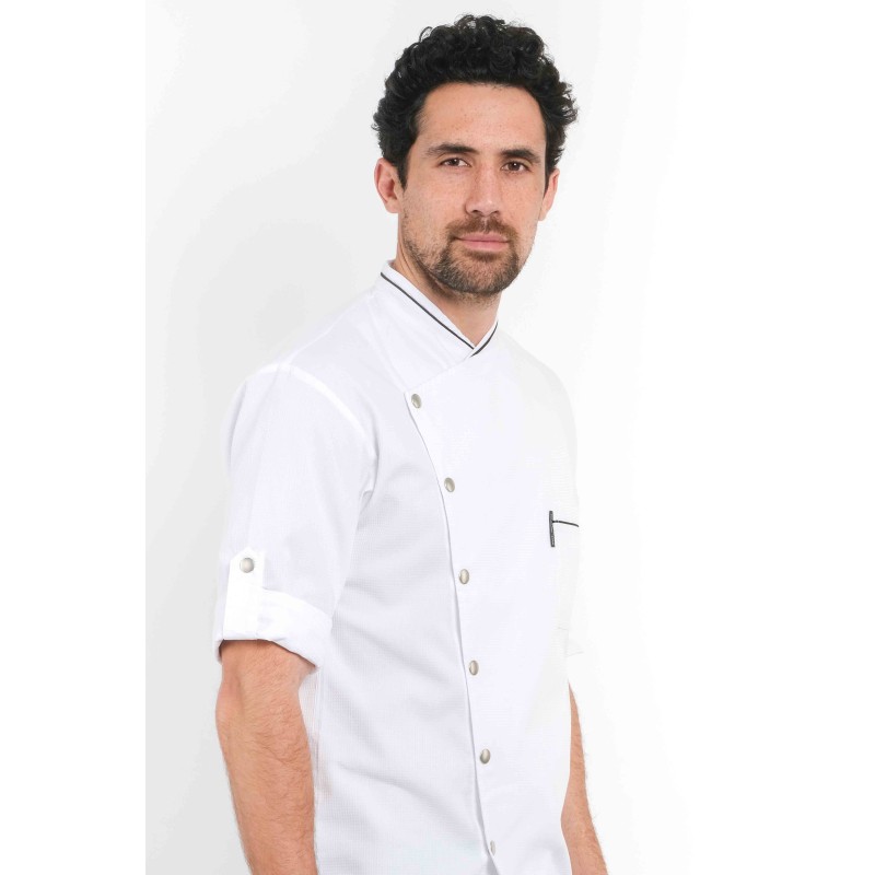 Veste de cuisine blanche - Nid Abeille - CHICAGO