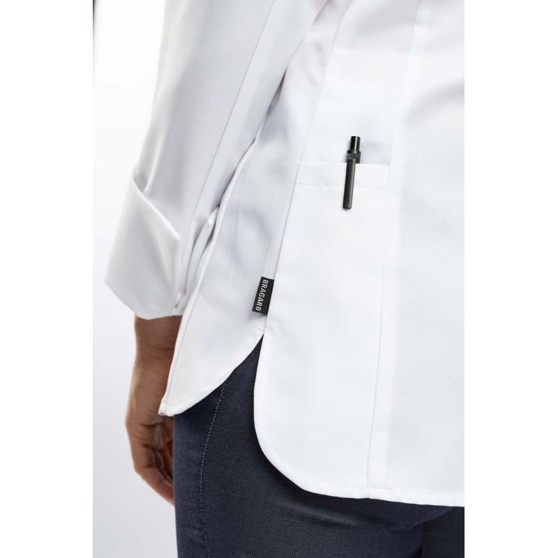 Veste cuisine femme blanche - AMY